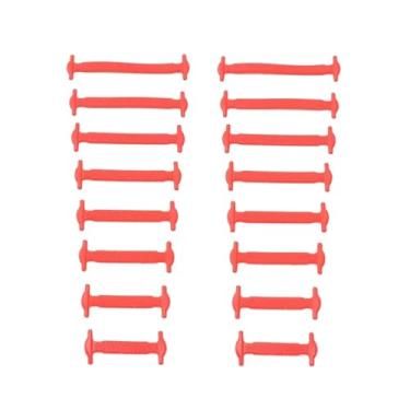 Imagem de Sneakers No Tie Solid Color Shoelaces Silicone Elastic Shoelaces Women's Casual Shoelaces Shoe Accessories(Red)