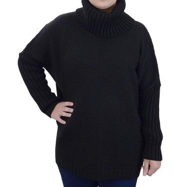 Imagem de Poncho Feminino Darluam Gola Alta Preto - 3027-Feminino