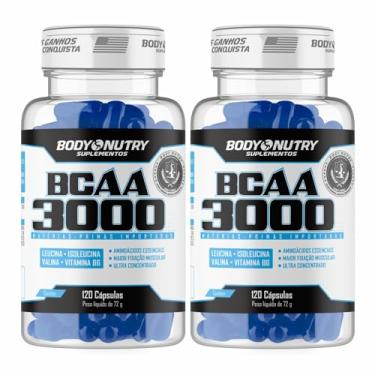 Imagem de Kit 2x BCAA 3000 120 Capsulas Aminoacidos Essenciais Enriquecido com vitamina B6 Sem Sabor Ultra Concentrado Rapida Absorção Importado Original (2 Potes (240 Cápsulas))