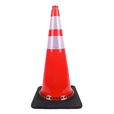 Imagem de Postes de Delineador de Tráfego Cones Portáteis Reflexivos de Barreira de Estacionamento Entrada de Garagem Cones de Cuidado Flexível Comercial Poste de Poste para Áreas Sensíveis ao Tráfego, E, 4PCS