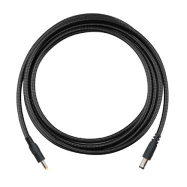 Imagem de Cabo de alimentação à prova de mastigação para conector de painel solar, plugue DC macho de 5,5 x 2,1 a 4,0 x 1,7, compatível com câmeras Spypoint, Stealth Cam, Moultrie & Muddy Trail, comprimento de