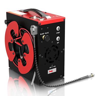 Imagem de Compressor de ar PCP portátil, GX CS3 parada automática, sem óleo, filtro separador de água e óleo incorporado, alimentado por automóvel 12 V CC ou doméstico 220 V CA, 4500 Psi / 30 Mpa