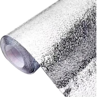 Imagem de Papel Parede Alumínio Adesivo Protetor Fogão Gaveta Decorado