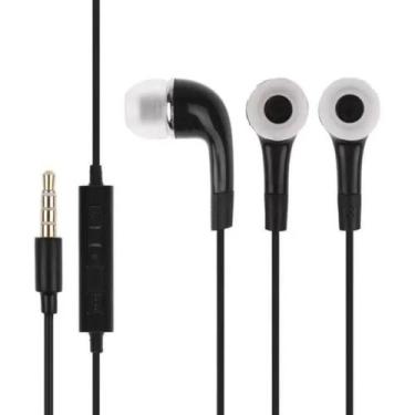 Imagem de fone de ouvido celular smartphone com microfone K-S4 - preto - Kingo