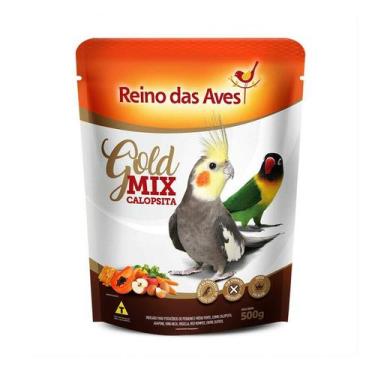 Imagem de Ração Reino das Aves Gold Mix Calopsita para Pássaros - 500g