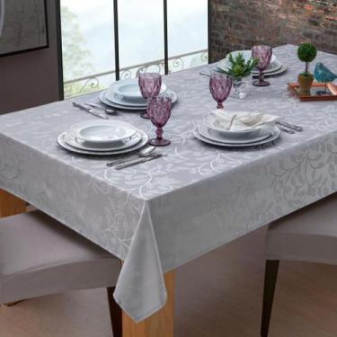 Imagem de Toalha de Mesa Retangular Impermeável Mila 1,40m x 2,10m Pérola 6 Luga