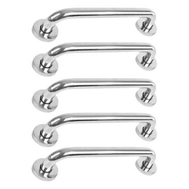 Imagem de Kit 5 Barras Alça de Apoio Banheiro Inox 40cm Idoso Acessibilidade - A