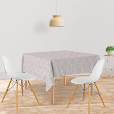 Imagem de Toalha De Mesa Quadrada Tecido Oxford Arabesco Blenda TL131 - 140x140c