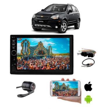 Imagem de Mp5 Central Multimidia Moldura 2 Din Captiva 2014 2015 2016 Com Camera
