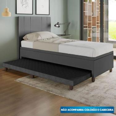 Imagem de Base Cama Box Solteirão com Cama Auxiliar material sintético - SkyBox 