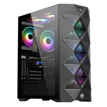 Imagem de Gabinete Gamer Ithnan ARGB Vidro Temperado Preto - DRAXEN