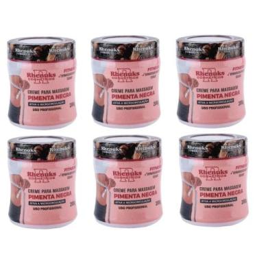 Imagem de Kit 6 Creme Pimenta Negra 200g - Rhenuks