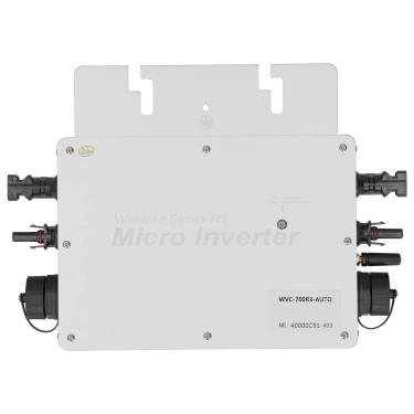 Imagem de Controlador de inversor solar,700W Inversor de Grade Solar Microinversor Wifi APP Controle MPPT Onda Senoidal Pura ¨¤ Prova D' ¨¢gua Identifica??o Autom¨¢tica 120/230V, Inversor Solar Microinversor