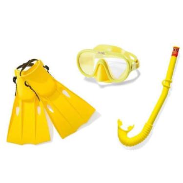 Imagem de Kit Mergulho Master Class - Intex 55655, Plástico, Ouro