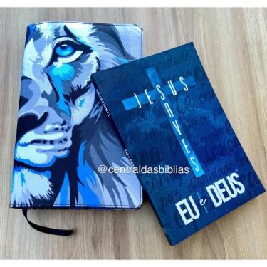 Imagem de Kit Biblia sagrada Leão azul RC + Eu e Deus - CENTRAL