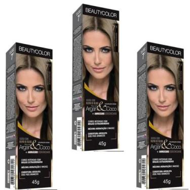 Imagem de Beauty Color Tintura 7.0 LOURO ESCURO 45gr (03 Unidades) Cores Normais