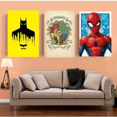 Imagem de Quadros Placas decorativas Geek /Marvel/DC e Harry Potter, 21 X 29,7 c