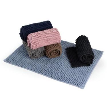 Imagem de Piso Atoalhado Para Banheiro 6 Peças Pezinho Cores Supremo - ENTROU CO