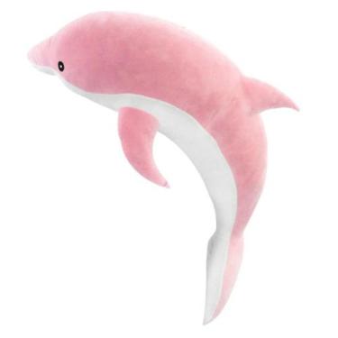 Imagem de Golfinho de Pelúcia Rosa Grande 95cm Plush Antialérgico - Sunn Toys