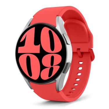 Imagem de MoKo Compatível com Samsung Galaxy Watch 6 5 4 Band 40 mm 44 mm, Galaxy Watch 5 Pro Band 45 mm, Galaxy Watch 6 Classic Band, 4 Classic Band, 20 mm pulseira esportiva de silicone feminina masculina,