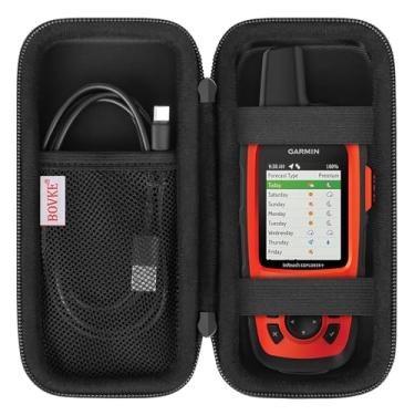 Imagem de BOVKE Estojo de transporte para Garmin GPSMAP 64sx/66i/67/67i/66sr/66s/65s/78sc e inReach Explorer+, Bolsa de malha para cabo USB e