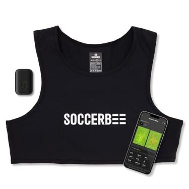 Imagem de SOCCERBEE - BEE PRO 2 - Rastreador GPS esportivo e colete para esportes ao ar livre (pequeno) | Teste de 30 dias incluído e assinatura necessária | Equipamento de treinamento de futebol | Rastreador