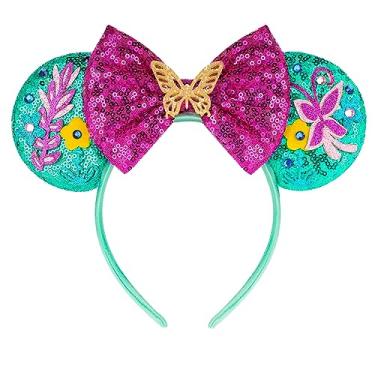 Imagem de FANYITY Orelhas de Natal Minnie, orelhas de lantejoulas Mickey para meninos, meninas, mulheres, dia das bruxas e viagem à Disney (HHD)