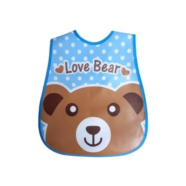 Imagem de Babador Avental Plástico Forte Impermeável Bebe Alimentação