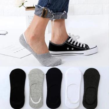Imagem de Kit 20 Pares Meias Invisível Sapatilha Masculino Cano Curto Algodão Co