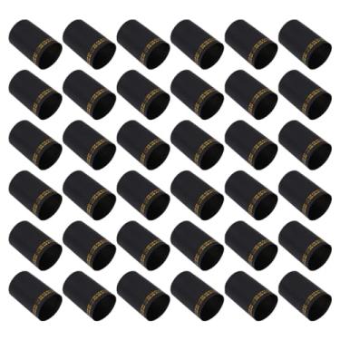 Imagem de Ciieeo 100 unidades de cápsulas termorretráteis de PVC de 33 mm, cápsulas de garrafa de vinho, películas para adegas de vinho e cozinha (preto)