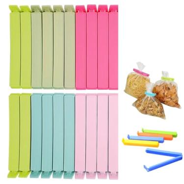 Imagem de Pregador de Alimentos Kit 20 Unidades Prendedor de Embalagem Fecho Pratico Duplo Fechador de Embalagem Prendedor de Alimentos e Sacos Cor Sortida | Premium InoVibes