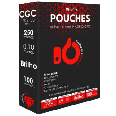 Imagem de Plástico Plastificação Grafity CGC (110x170mm) 0,10mm 250 Micras
