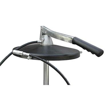 Imagem de AFF Bomba de graxa de alta pressão com tampa de tambor de 3,6 m, placa de seguidor revestida de borracha de 28 cm e mangueira flexível de 122 cm, serve para baldes de 19 litros, 3500 PSI, 8039