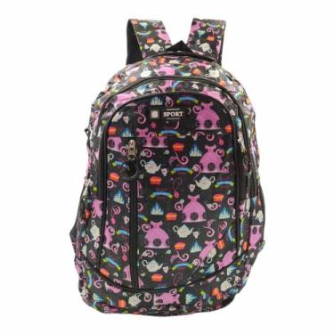 Imagem de Mochila Infantil Feminina Escolar Passeio Reforçada Estampada Sports W