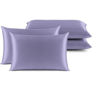 Imagem de 4 Fronhas Charmousse Alto Brilho Seda Cetim Anti Frizz - Raga Decoraçõ