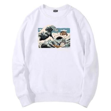 Imagem de Moletom Gola Redonda Careca Desenho Totoro Onda Vaporware - SEMPRENALU
