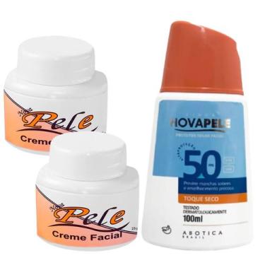 Imagem de Kit 2 Nova Pele Creme Facial 25g + Protetor Solar Nova Pele FPS 50 60m