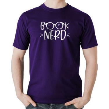 Imagem de Camiseta Algodão Book Nerd - Foca na Moda, Roxo, P