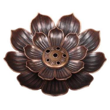 Imagem de Incensário Flor De Lótus Para 6 Incensos Porta Incenso Oriental