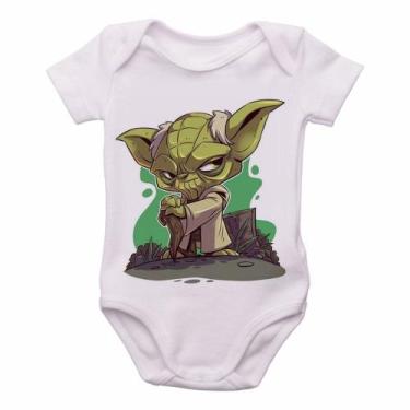 Imagem de body nenê criança roupa bebê Yoda Star Wars - Empório Dutra, GG  (9-13