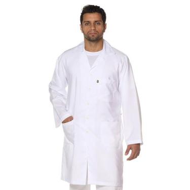 Imagem de Jaleco masculino manga longa gola esporte Microsarja - Demorgan Unifor