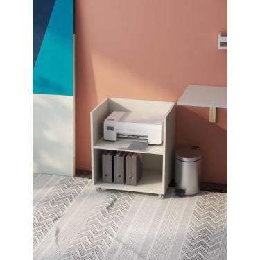 Imagem de Carrinho Auxiliar Grande Branco para Impressora Ou CPU com Rodinhas 36