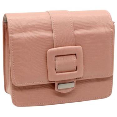 Imagem de Bolsa Casual Transversal com Alça Ajustável e Detalhe em Fivela com Zí