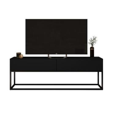 Imagem de Rack Para Sala Bancada Estante Para Tv 50 Polegadas Design Base De Met