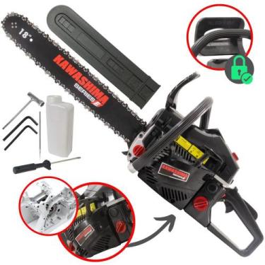 Imagem de Motosserra À Gasolina Kawashima KCS520E 50,8cc 2T Robusto Com Sabre de