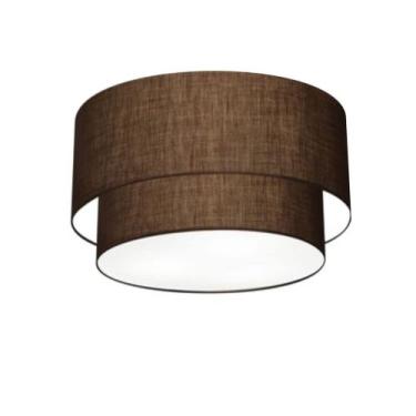 Imagem de Plafon Duplo Cilíndrico Vivare Md-3045 Cúpula em Tecido 40x35cm - Bivo