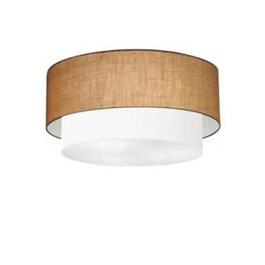 Imagem de Plafon Duplo Cilíndrico Vivare Md-3062 Cúpula em Tecido 45x40cm - Bivo