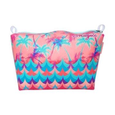 Imagem de Necessaire Feminina Praia Impermeável Viagem Coqueiros Magicc Bolsas-Feminino