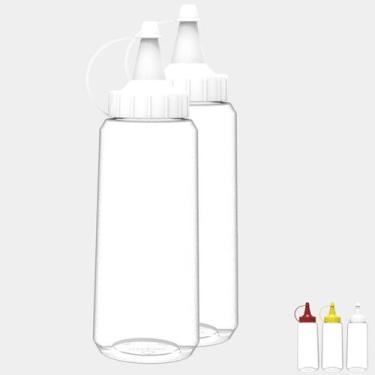 Imagem de Kit 2 Bisnagas Flexível Transparente 250ML Molho Ketchup Maionese Most