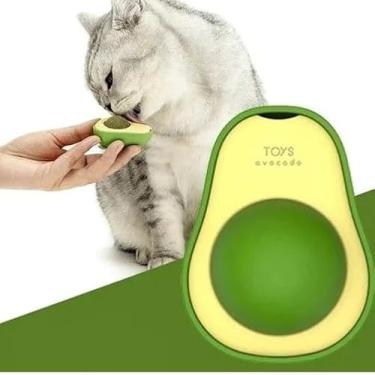 Imagem de Abacate De Brinquedo Para Gatos Com Catnip Erva Gato Natural Bola de Lamber